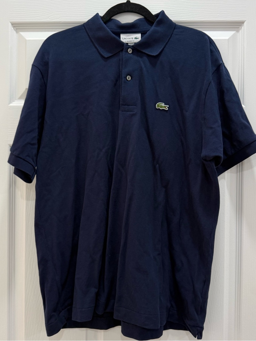 Lacoste Navy Polo Cotton Shirt Men's Size XXL